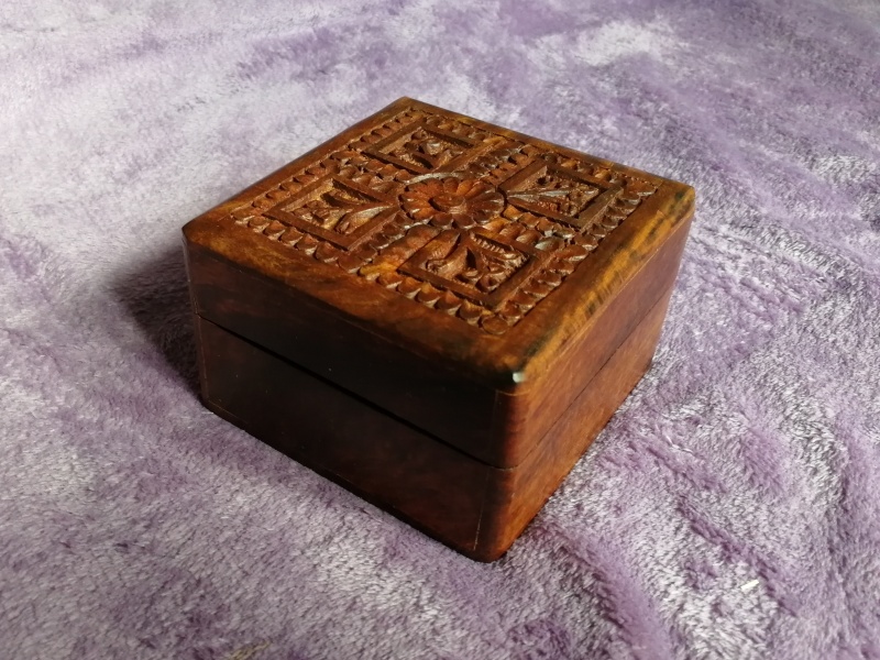 small wooden music box