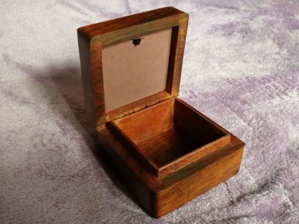 Wooden music box 10x10x6, rosewood, picture 4