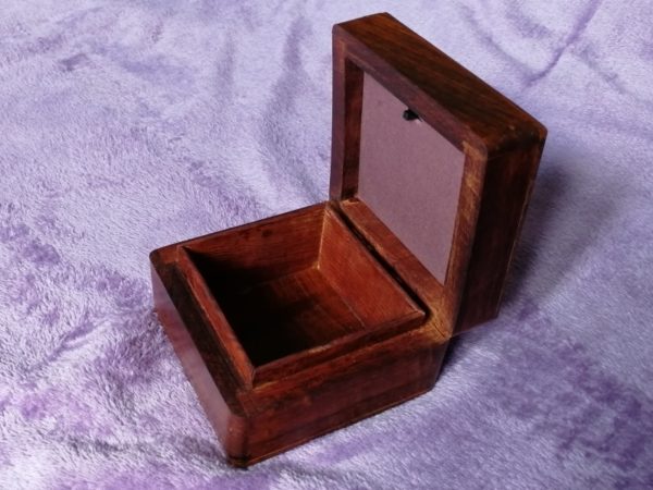 Wooden music box 10x10x6, rosewood, picture 5