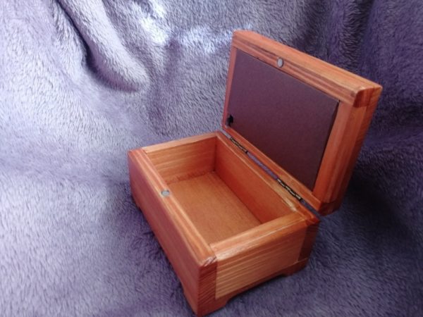 Wooden music box 12x8x7, mahogany, picture 9