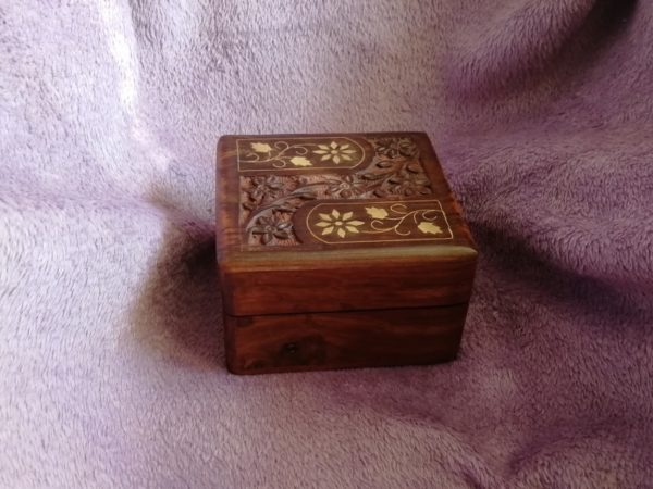 Wooden music box 10x10x6, rosewood, picture 1.1