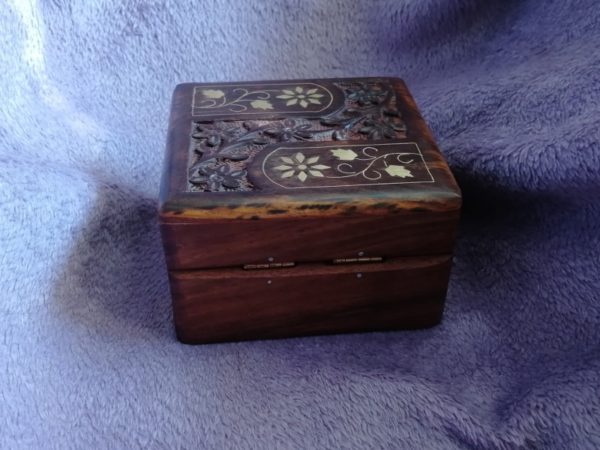 Wooden music box 10x10x6, rosewood, picture 2