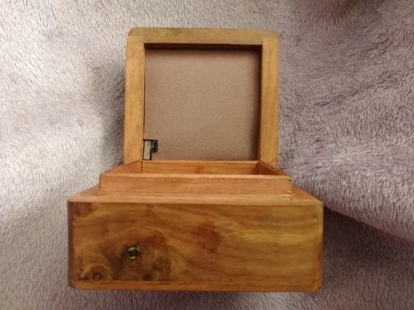 Wooden music box 10x10x6, rosewood, picture 7