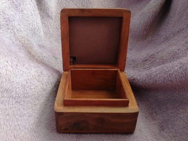 Wooden music box 10x10x6, rosewood, picture 8
