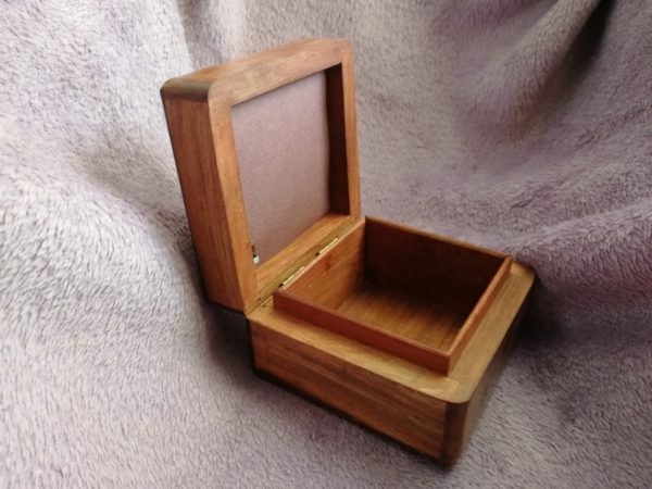 Wooden music box 10x10x6, rosewood, picture 9