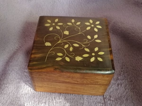 Wooden music box 10x10x6, rosewood, picture 13