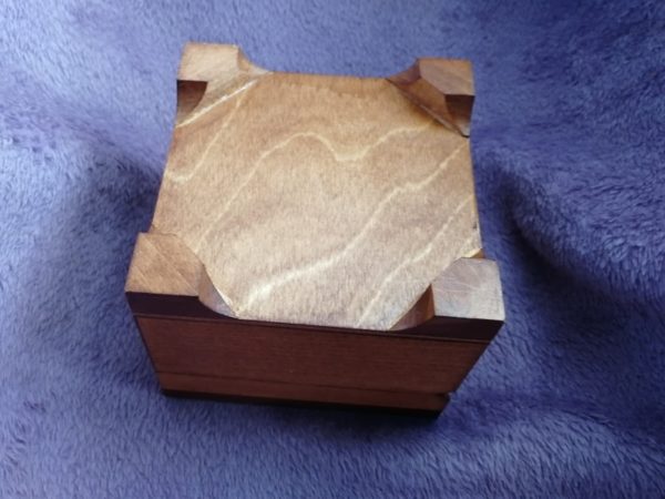 Wooden box 10x10x8, mokko, picture 4