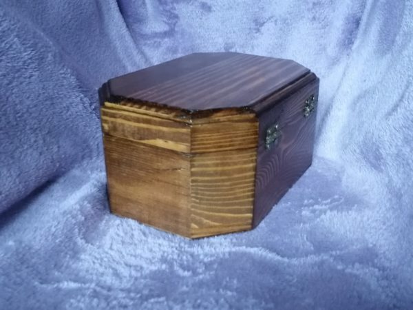Wooden music box 17x12x8, octagon, rosewood color, picture 4