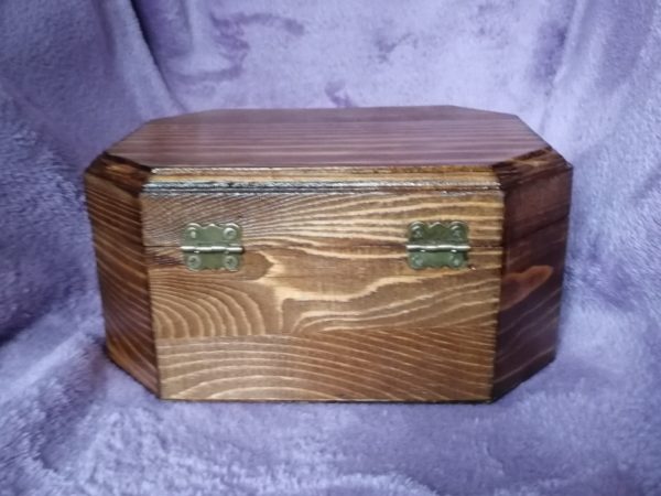 Wooden music box 17x12x8, octagon, rosewood color, picture 5