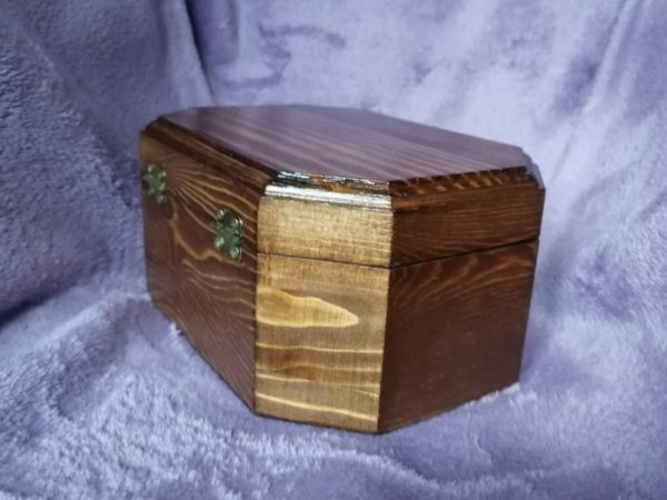 Wooden music box 17x12x8, octagon, rosewood color, picture 6
