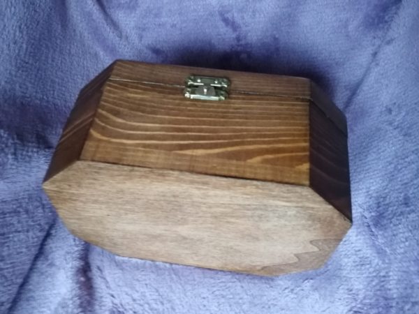 Wooden music box 17x12x8, octagon, rosewood color, picture 9
